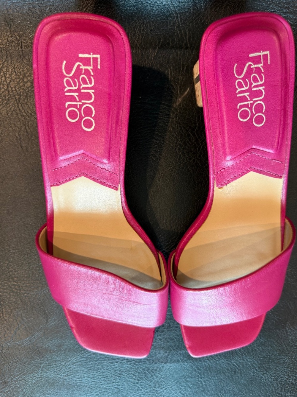 Franco Sarto Sandals  8 M with Heel Fuchsia Pink